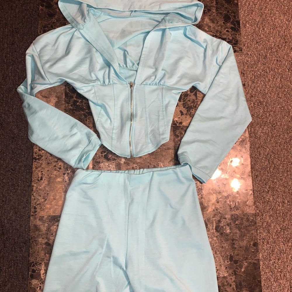 Two Piece Biker Short Outft
